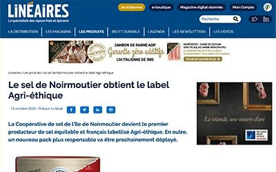 Le sel de Noirmoutier obtient le label Agri-éthique