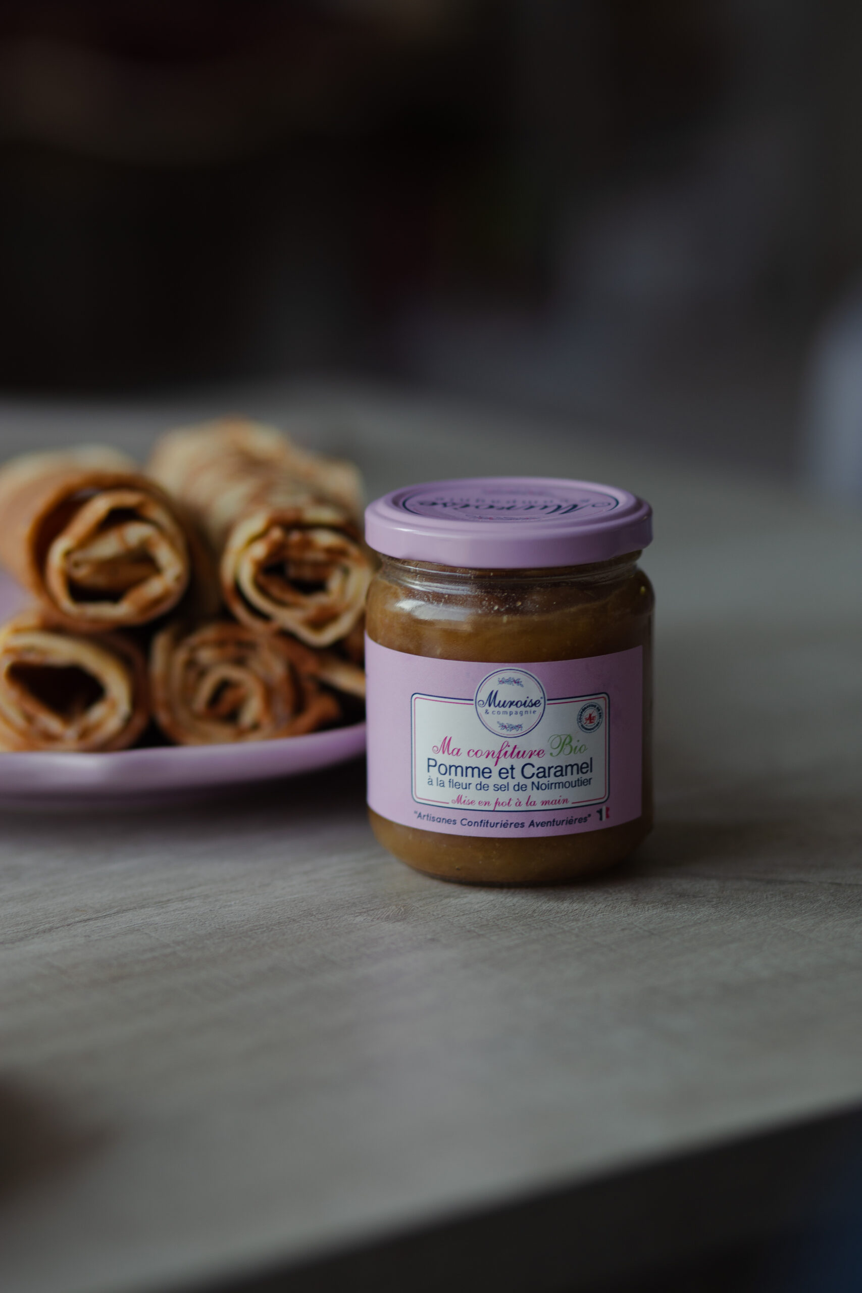 Confiture Bio Pommes & Caramel à la Fleur de Sel de Noirmoutier 220G – Image 2