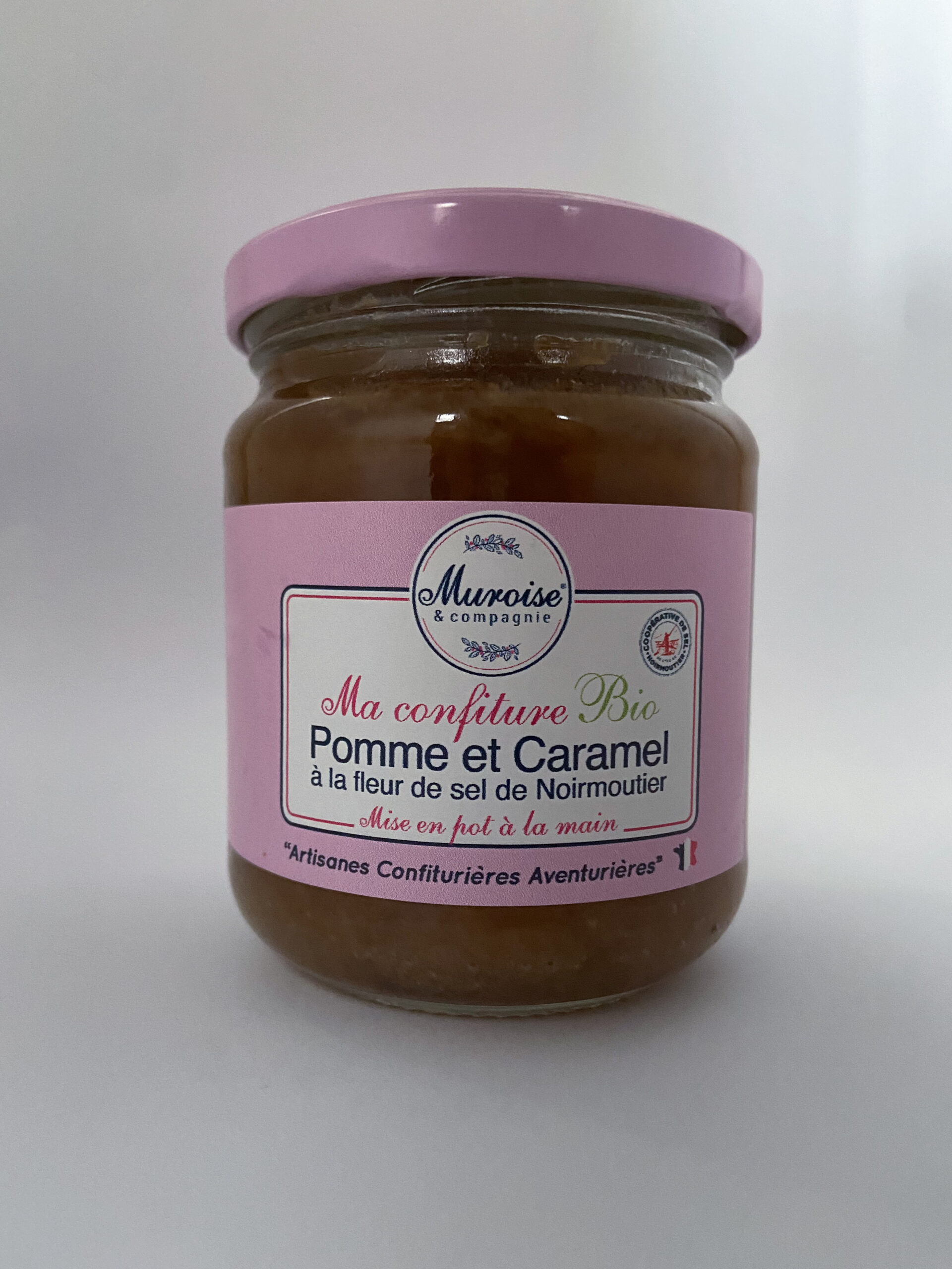 Confiture Bio Pommes & Caramel à la Fleur de Sel de Noirmoutier 220G